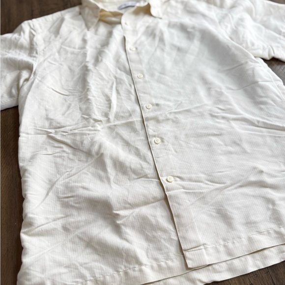Geoffrey Beene Men's Casual Cream Button Down Shirt - Picture 5 of 13